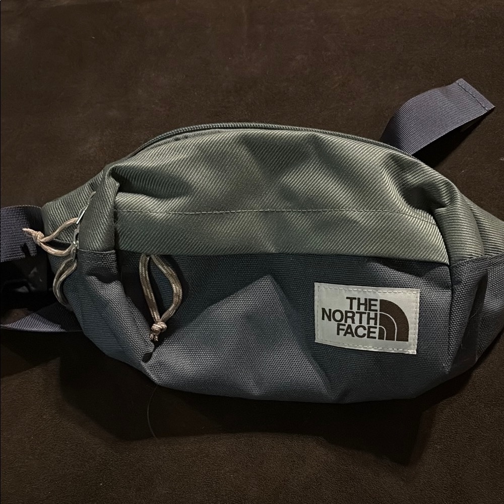 The North Face Gray Belt Bag Durable Nylon Crescent Shape